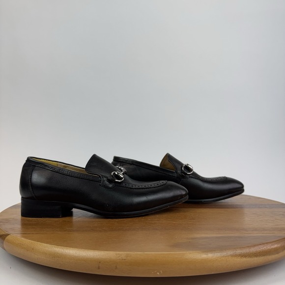 Big Kids Boys JM Weston Black Leather Horsebit Loafers Shoes Size EU 32 / US 2 - Picture 1 of 9